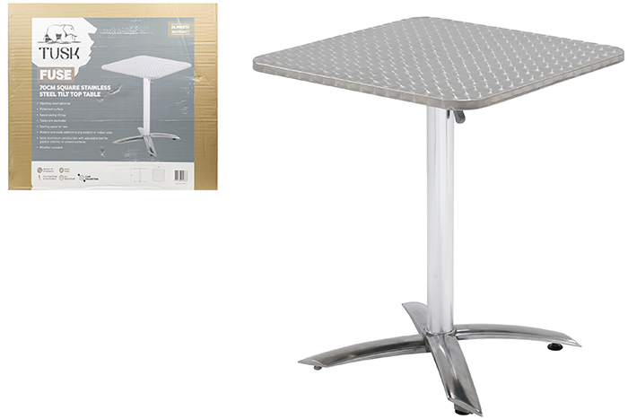 Tusk Fuse Stainless Steel Table - Square