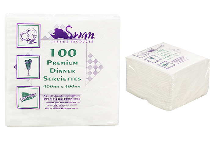 D - Swan Premium Dinner Serviettes