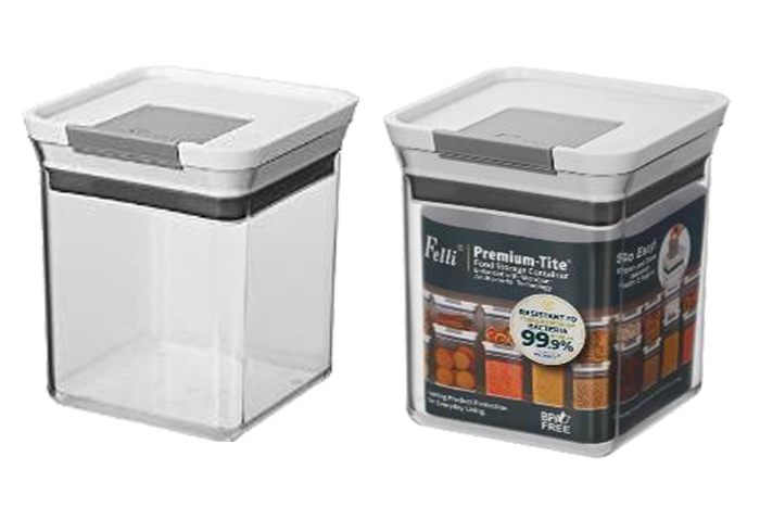 Felli Premium-Tite  Square Antimicrobial Container 1.0L