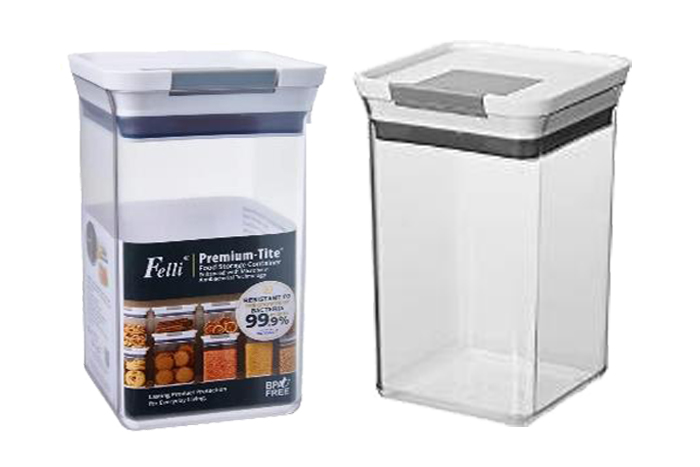 Felli Premium-Tite  Square Antimicrobial Container 1.4L