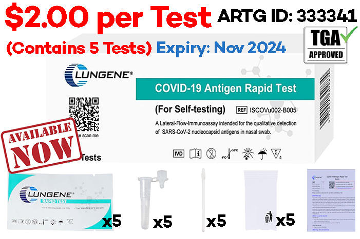 $2 per test - Clungene Covid-19 Antigen Rapid Test Kit - Nasal Swab