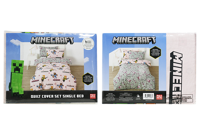 Minecraft Quilt Cover Set Single Bed
