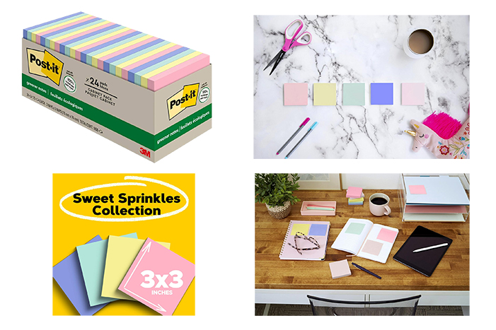 Post It Notes - Recycled Paper - (Assorted Colours)