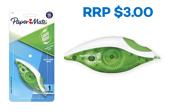 Paper Mate Liquid Paper Dryline Grip Correction Tape