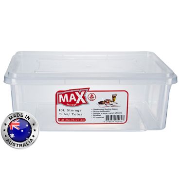 Max Storage Tub With Lid - 10Lt