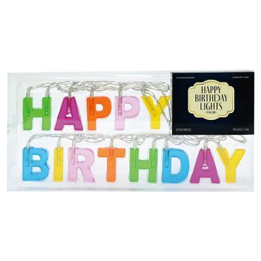 Happy Birthday Battery Operated LED String Lights