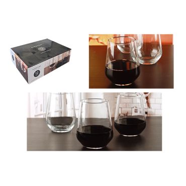 Capri Set of Stemless Wine Glasses