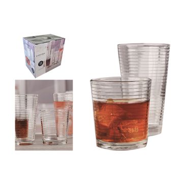 Everyday Entertaining Set of 12 Hoop Glasses