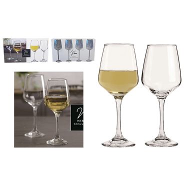 Vine Set of 4 Clear Glass Wine Goblet