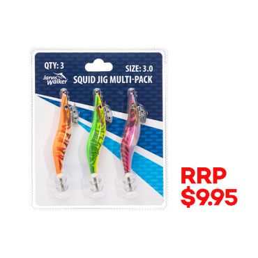 Jarvis Walker Squid Jig Multi-Pack (Size 3.0)