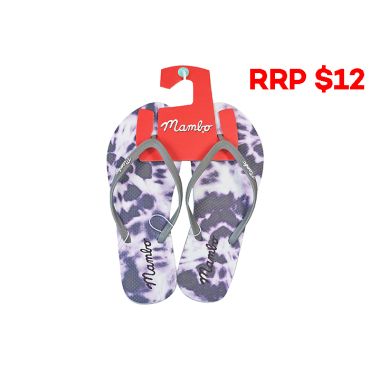 Ladies Mambo Tie Dye Thongs