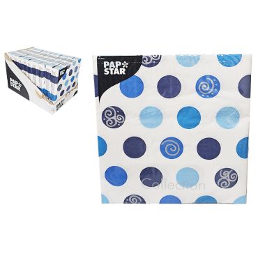 Papstar - Balls Blue Napkins