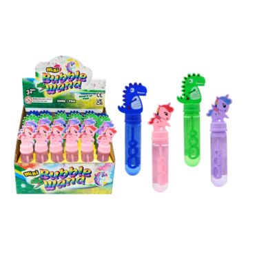 Mini Bubble Wand Unicorn & Dinosaur - 4x Types