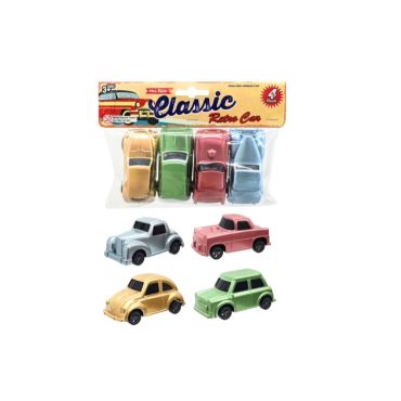Classic Retro Car Pull Back  - 4 Pack