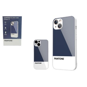Pantone iPhone 13 Tempered Glass Case - Navy
