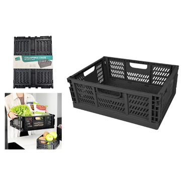 Seymour's Large Collapsible Storage Crate - Black