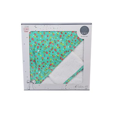 Hooded Towel - Green Pattern