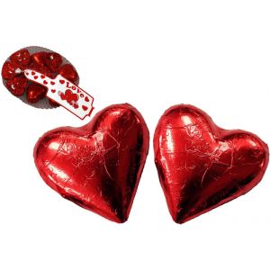 D - Milk Chocolate Hearts - Red