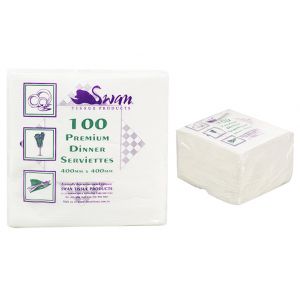 D - Swan Premium Dinner Serviettes