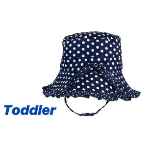 Polka Bucket Hat - Navy (Toddler)